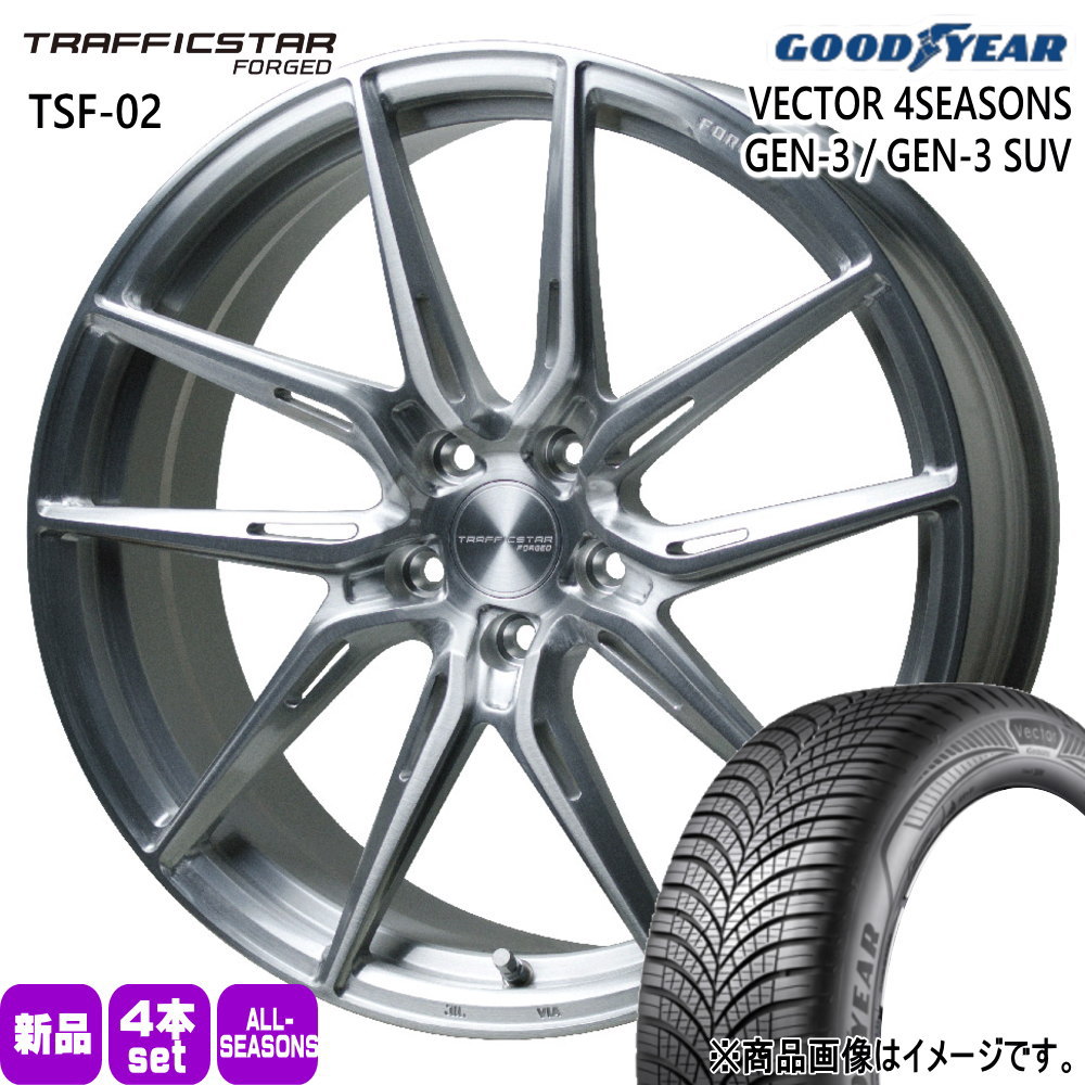 245/40R19 98Y XL グッドイヤー VECTOR 4SEASONS GEN-3 夏冬兼用 オールシーズンタイヤ TRAFFICSTAR FORGED TSF-02 20系 アルファード ヴェルファイア