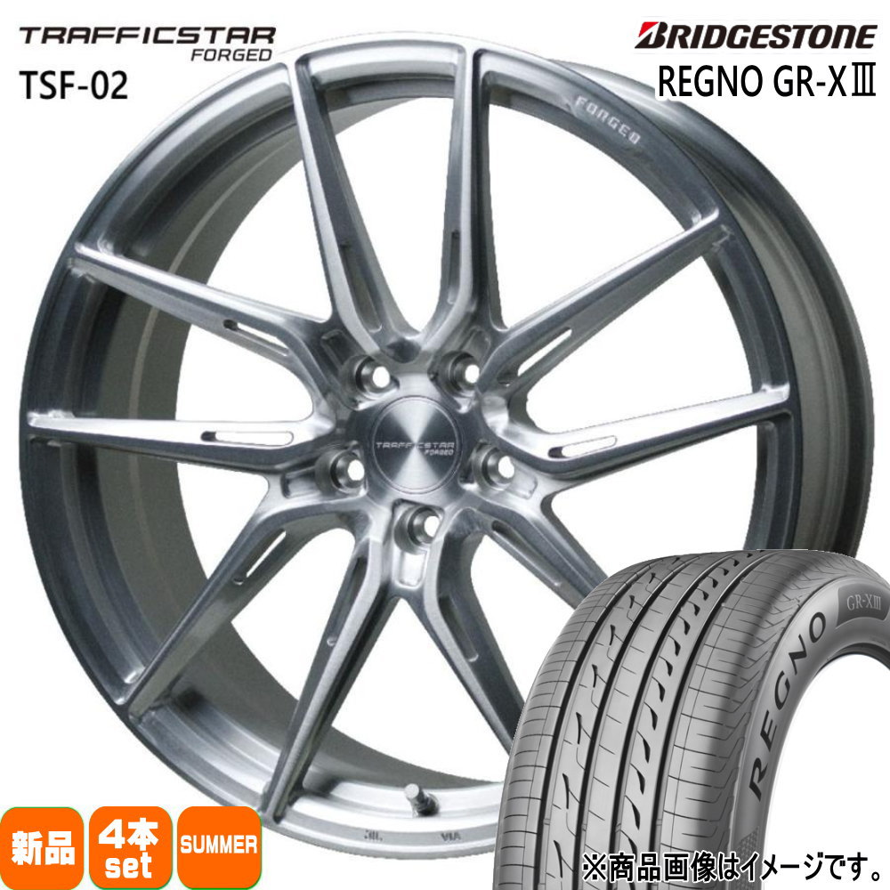 225/40R19 93W XL ブリヂストン REGNO GR-X3 夏用 サマータイヤ TRAFFICSTAR FORGED TSF-02 クラウン 60系プリウス