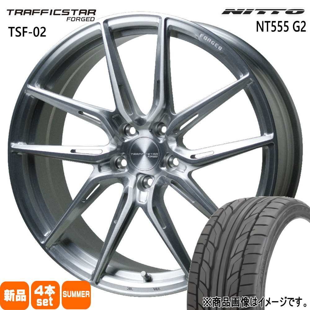 245/40R19 98Y XL ニットー NT555G2 夏用 サマータイヤ TRAFFICSTAR FORGED TSF-02 アルファード ヴェルファイア