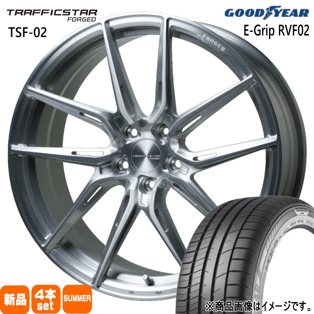 245/45R19 102W グッドイヤー EfficentGrip RVF02 夏用 サマータイヤ TRAFFICSTAR FORGED TSF-02 RAV4 ハリアー