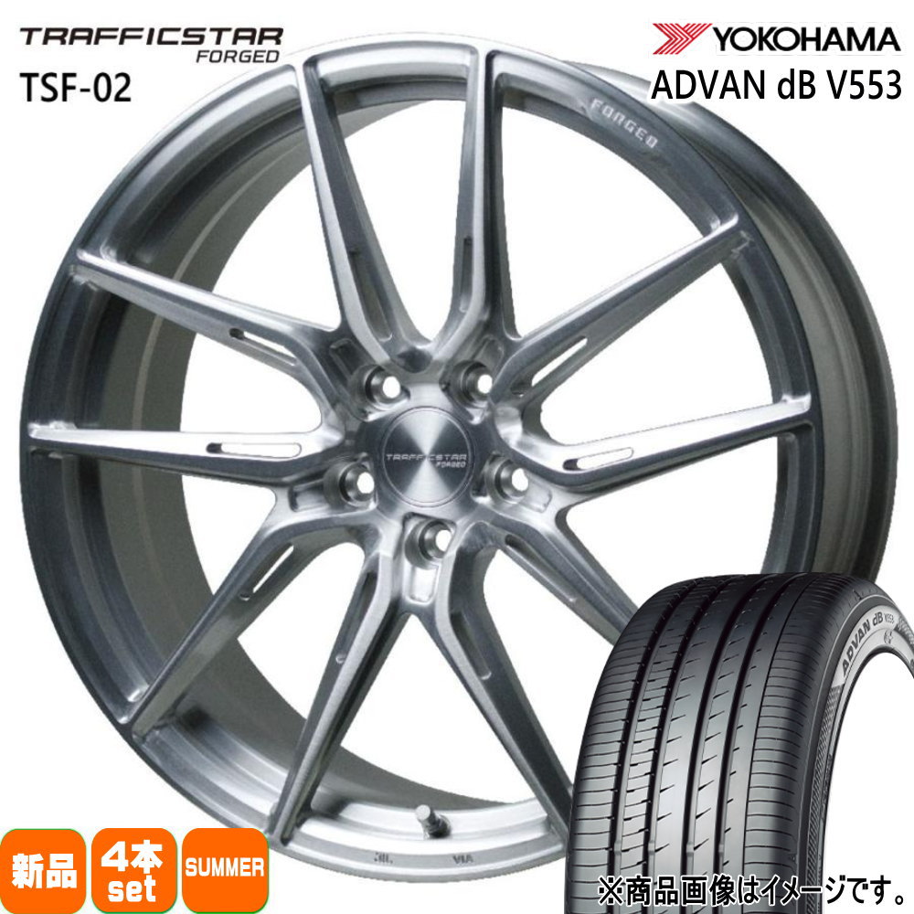 195/50R19 88H ヨコハマ ADVAN dB V553 夏用 サマータイヤ TRAFFICSTAR FORGED TSF-02 60系 プリウス