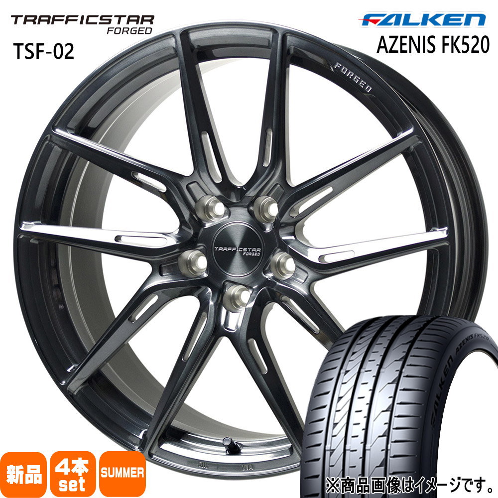 ファルケン FK520 F:235/40R19 R:265/35R19 夏タイヤ TRAFFICSTAR TSF 02 F:8.0J R:9.0J 5穴 5/114.3 19インチ マークX : tsf02 brsc 19803590385114 fk520 235402653519 : タイヤショップ78 2号店