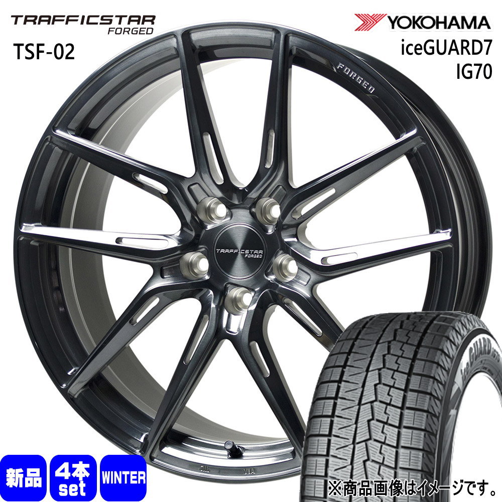 245/45R19 102Q XL ヨコハマ iceGUARD7 IG70 冬用 スタッドレスタイヤ TRAFFICSTAR FORGED TSF-02 30系 アルファード ヴェルファイア