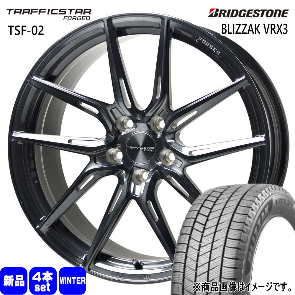 BRIDGESTONE - 235/40R19 92Q ブリヂストン BLIZZAK VRX3 冬用 スタッドレスタイヤ TRAFFICSTAR FORGED TSF-02 カムリ 見澄ますX 冬タイヤ、ホイールセット-車、バイク、自転車-タイヤ、ホイール