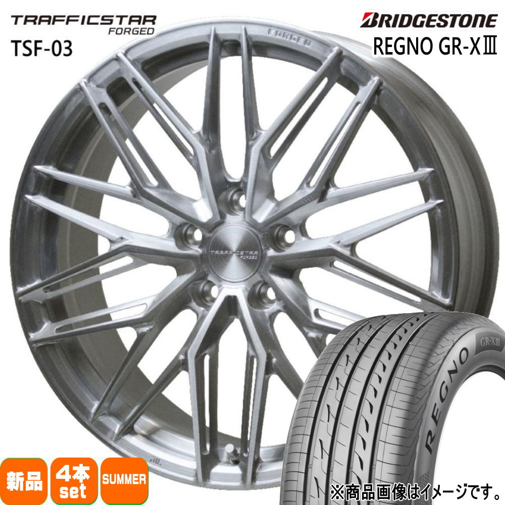 BRIDGESTONE - 235/40R19 92W ブリヂストン REGNO GR-X3 夏用 朱夏タイア TRAFFICSTAR FORGED TSF-03 カムリ 見澄ますX 自動車-タイヤ、ホイール