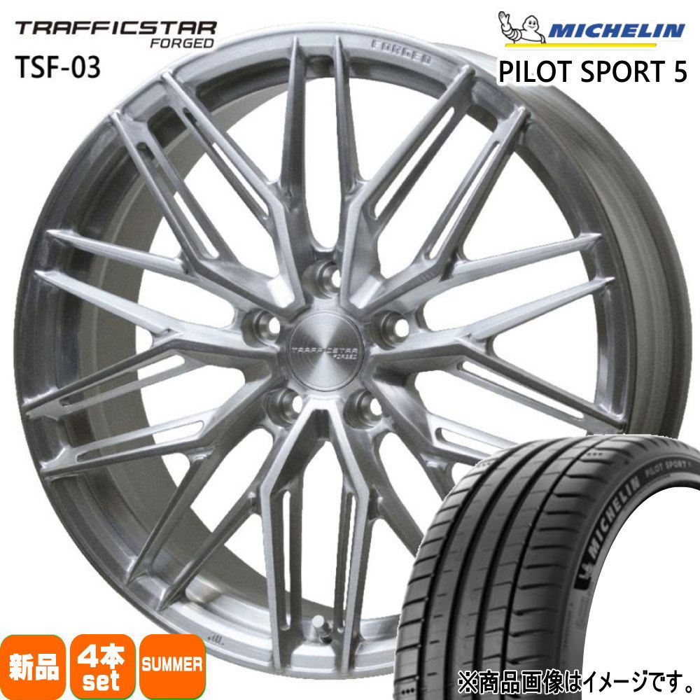 235/40R19 96Y XL ミシュラン PILOT SPORT 5 夏用 サマータイヤ TRAFFICSTAR FORGED TSF-03 カムリ マークX