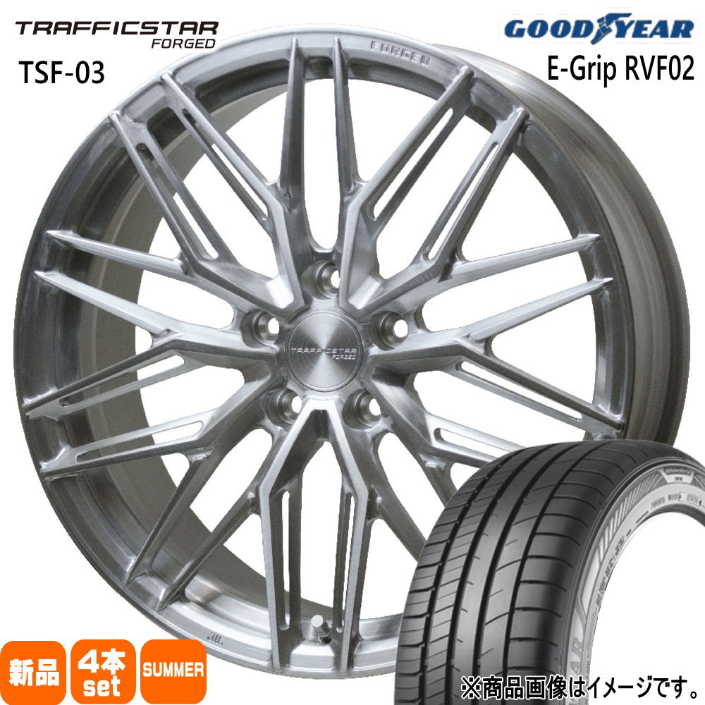 225/45R19 96W グッドイヤー EfficentGrip RVF02 夏用 サマータイヤ TRAFFICSTAR FORGED TSF-03 RX-8 アテンザ エスティマ