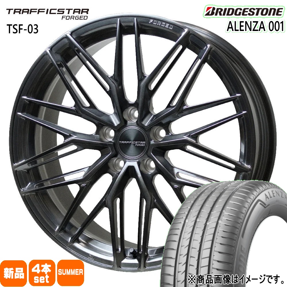 255/45R20  ブリヂストン ALENZA 001 夏用 サマータイヤ TRAFFICSTAR FORGED TSF-03 GN系 アウトランダー