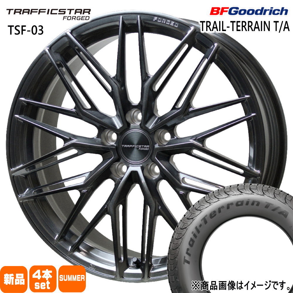 BFグッドリッチ トレールテレーン T/A 235/55R19 夏タイヤ TRAFFICSTAR TSF 03 8.0J 5穴 5/114.3 19インチ クラウンスポーツ GN系アウトランダー : tsf03 brsc 1980425114 ttb 2355519 : タイヤショップ78 2号店