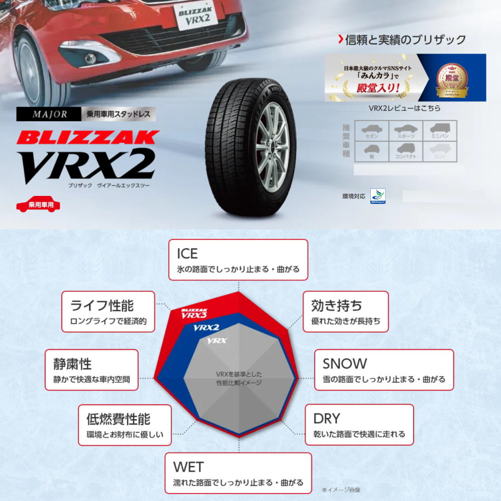 ブリザック VRX2 新品 4本 ブリヂストン 205/60R16 92Q 16インチ