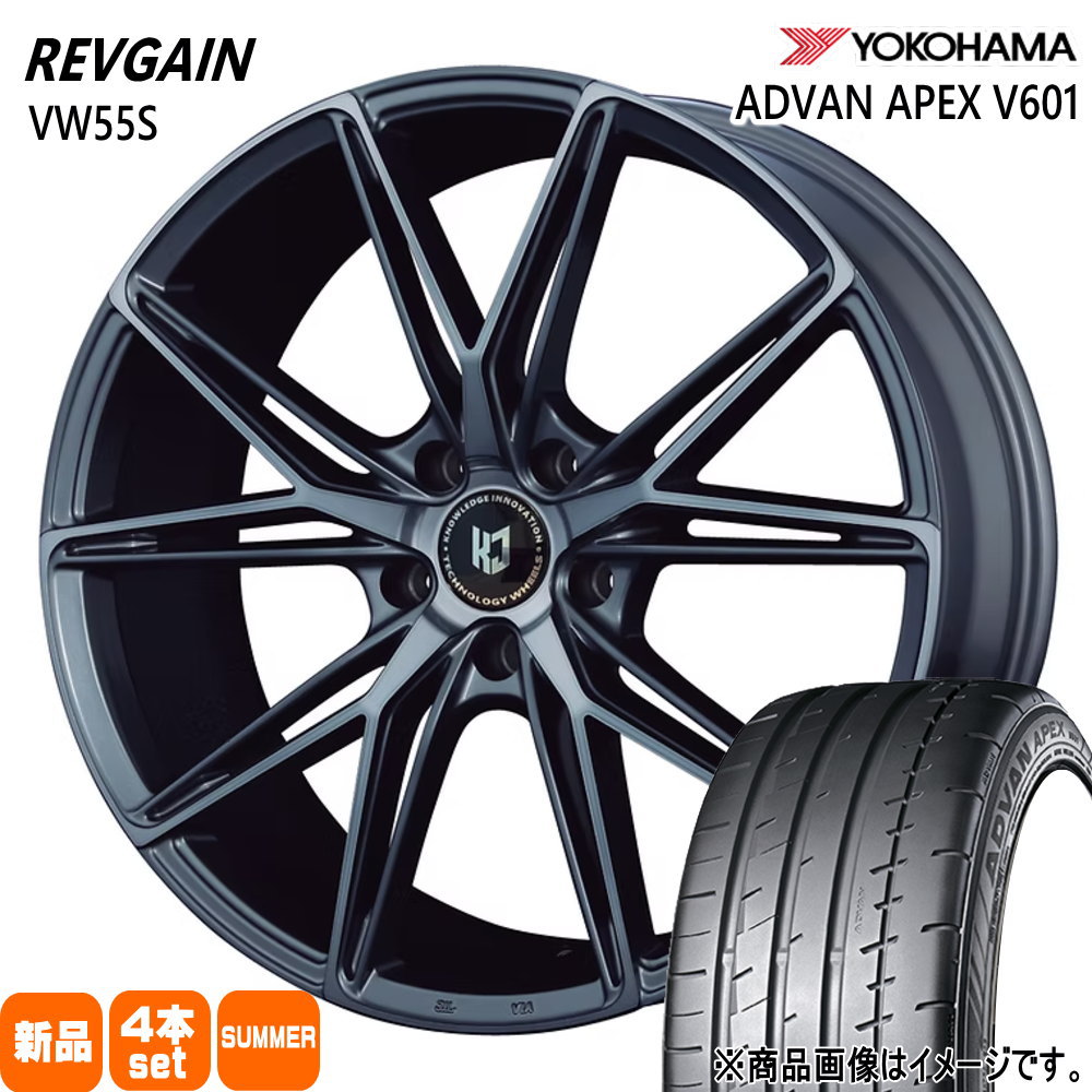 ヨコハマタイヤ - 法人送りとどける 245/45R19 102Y XL ヨコハマ ADVAN V601 夏用 炎節タイア REVGAIN VW55S ジャケット冠運動競技/クロスオーバー RAV4