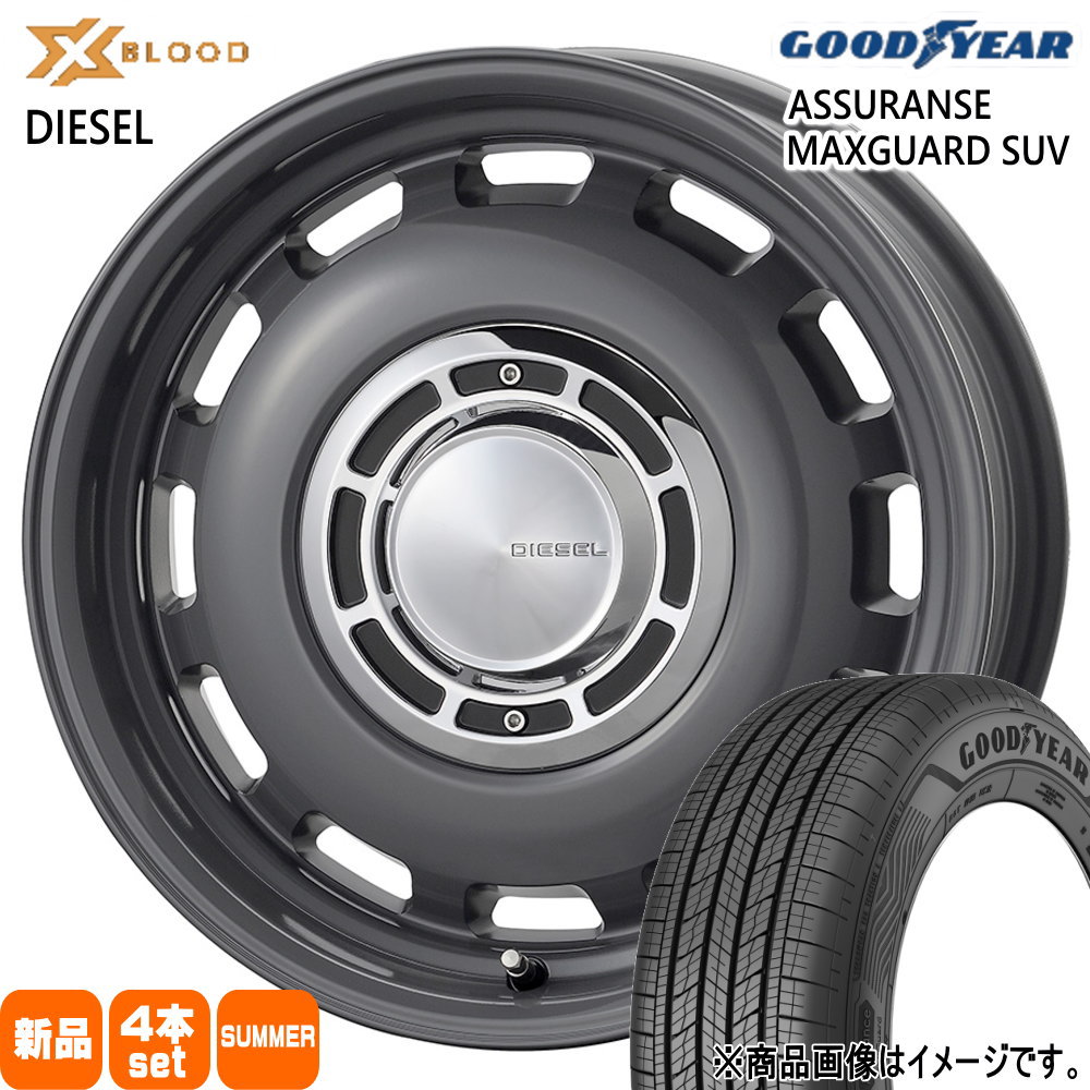 215/70R16 100H グッドイヤー ASSURANCE MAXGUARD SUV 夏用 サマータイヤ X BLOOD DIESEL JB74 ジムニーシエラ 専用  16インチ