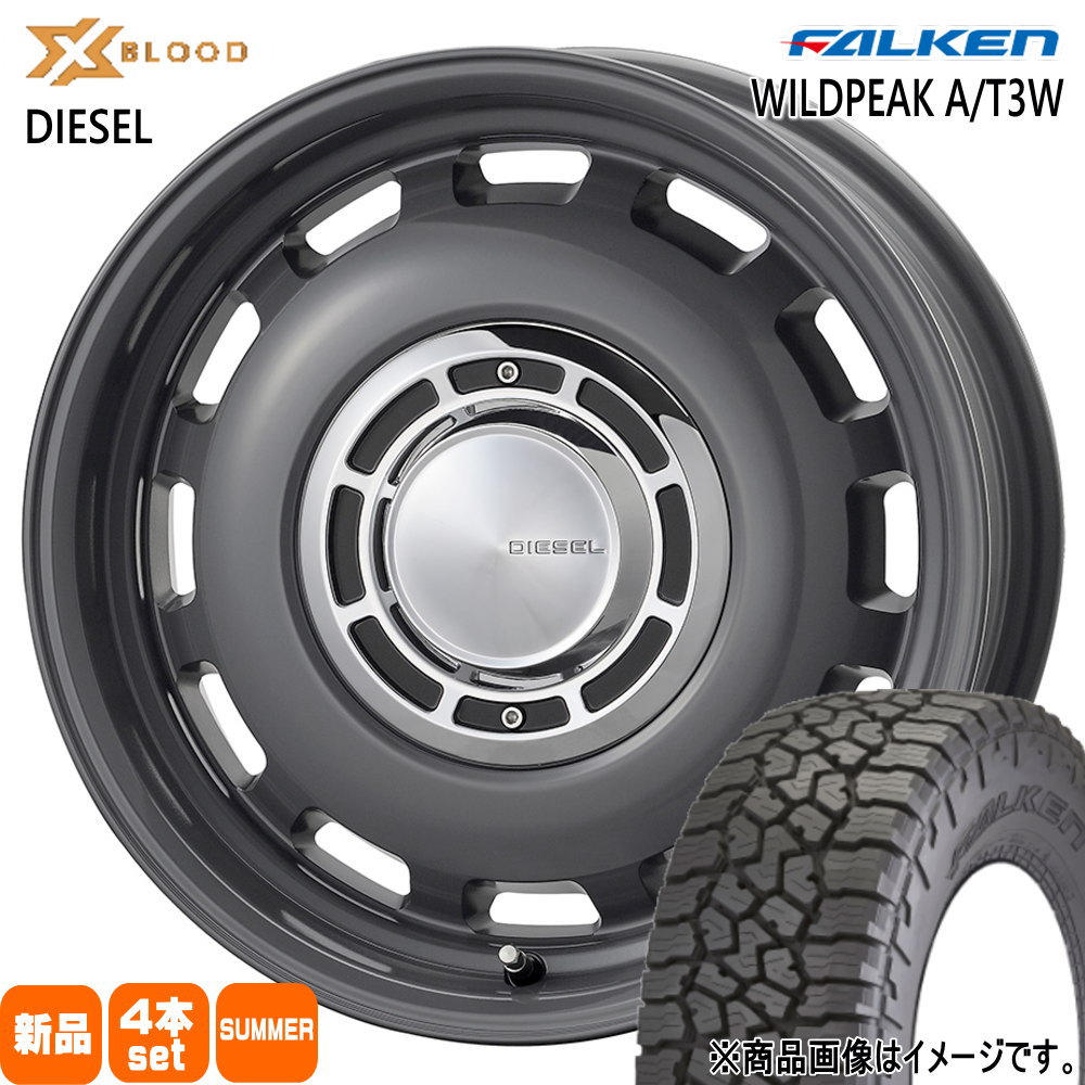 225/75R16 115/112Q LT ファルケン WILDPEAK A/T3W 夏用 サマータイヤ X BLOOD DIESEL JB64 JB23 ジムニー 専用  16インチ