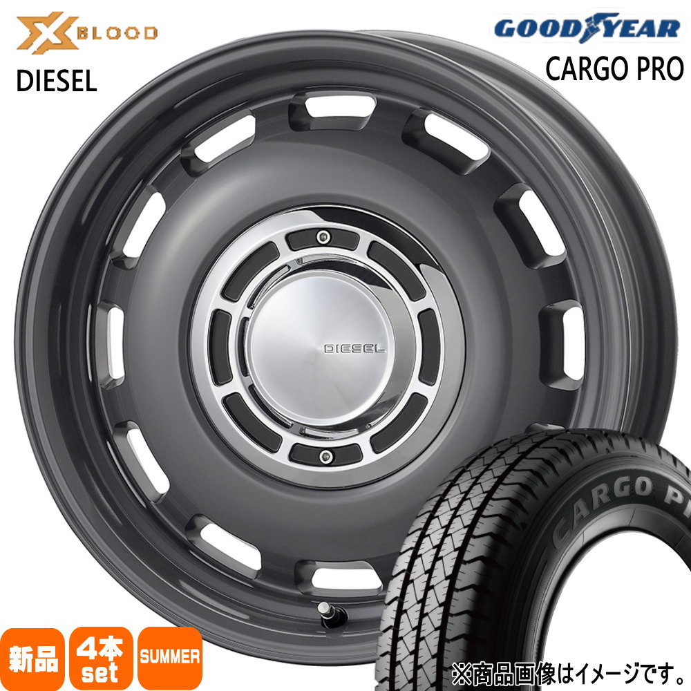 175/80R14 99/98N LT グッドイヤー CARGO PRO 夏用 サマータイヤ X BLOOD DIESEL トヨタ 160系 プロボックス・サクシード  14インチ