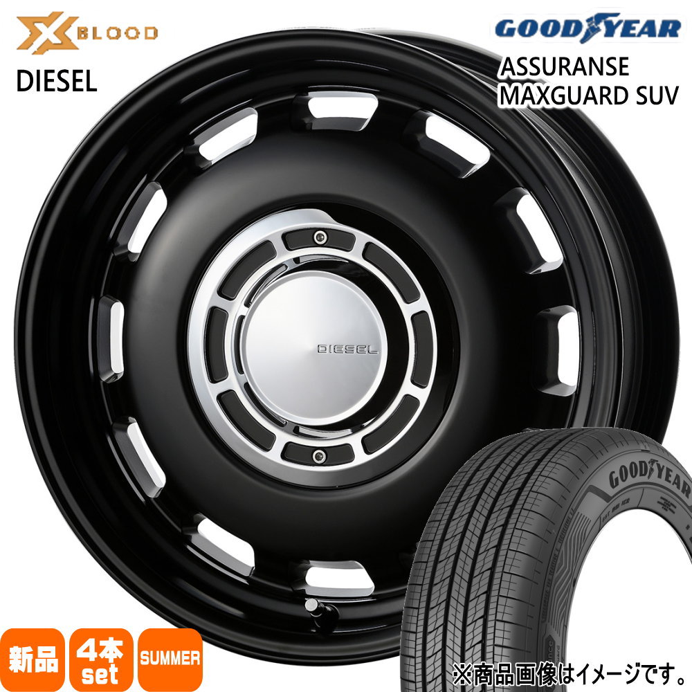 215/70R16 100H グッドイヤー ASSURANCE MAXGUARD SUV 夏用 サマータイヤ X BLOOD DIESEL JB74 ジムニーシエラ 専用  16インチ