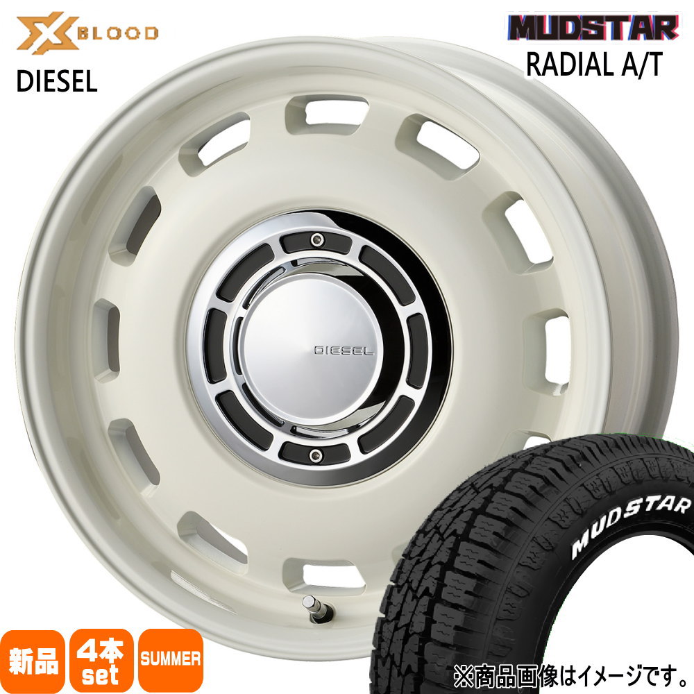 195/65R15 91H マッドスター RADIAL AT 夏用 サマータイヤ X BLOOD DIESEL CT 30 50系 プリウス ウィッシュ  15インチ