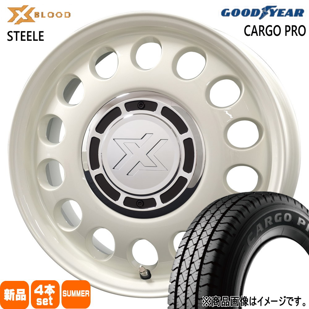 グッドイヤー - 165/80R14 97/95N LT CARGO PRO 夏用 朱夏タイア X BLOOD STEELE トヨタ 160系 プロボックス・サクシード  14in 自動車-タイヤ、ホイール
