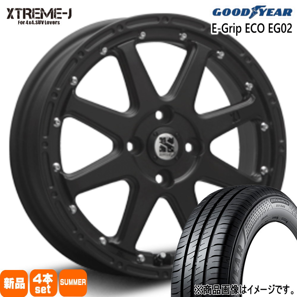 グッドイヤー EG02 155/65R14 夏タイヤ MLJ XTREME-J 4.5J 4穴 4