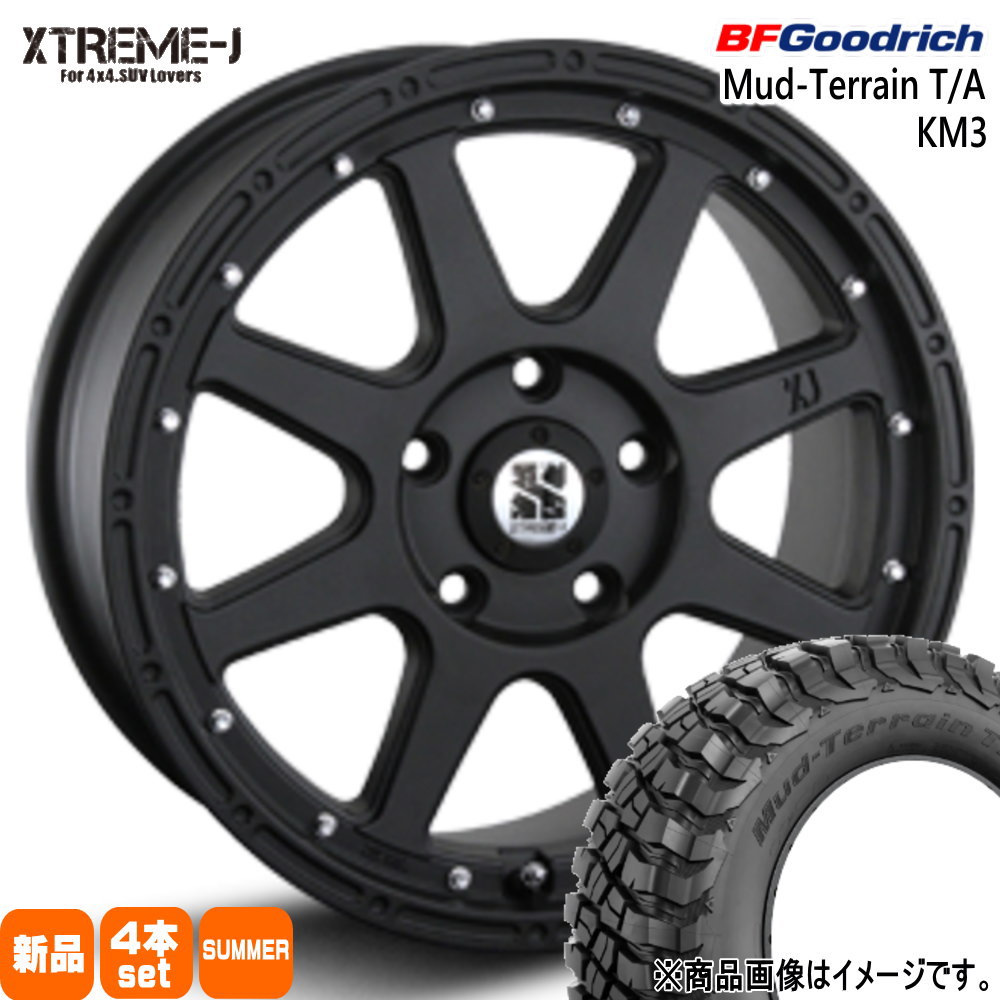 225/75R16 115/112Q LRE LT BFグッドリッチ Mud-Terrain T/A KM3 夏用 サマータイヤ XTREME-J 三菱 デリカD5 / トヨタ RAV4 16インチ