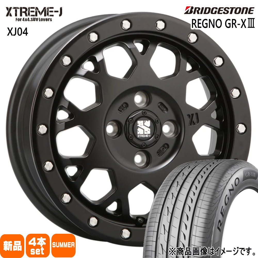 ブリヂストン レグノ GR XIII 205/55R16 夏タイヤ MLJ XTREME J XJ04 6.5J 4穴 4/100 16インチ 日産 E13 オーラ : xj04 sb 1665384100 grx3 2055516 : タイヤショップ78 2号店