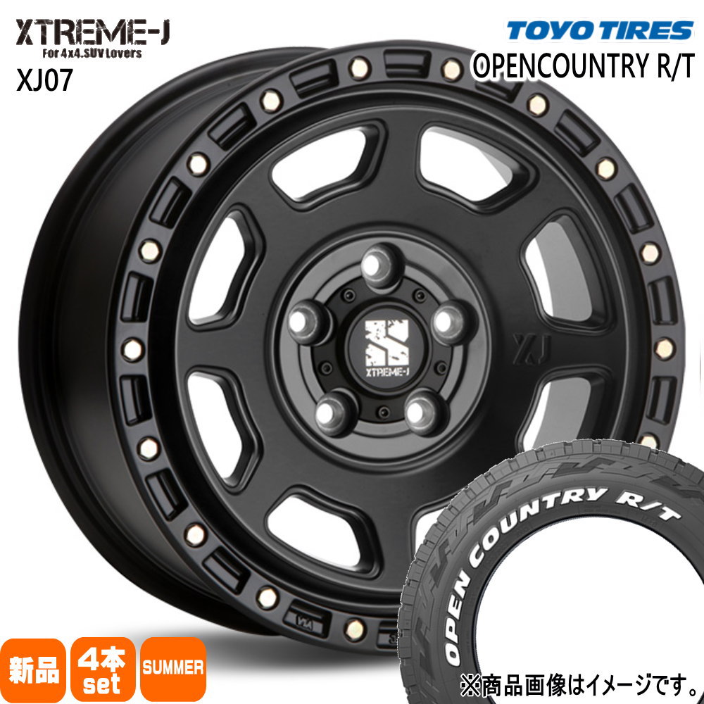 OPEN COUNTRY - 法人送りとどける 225/70R16 102/99Q LT トゥーヨー OPENCOUNTRY R/T 夏用 炎節タイア XTREME-J XJ07 7.0J+28 RAV4/三菱 デリカD5