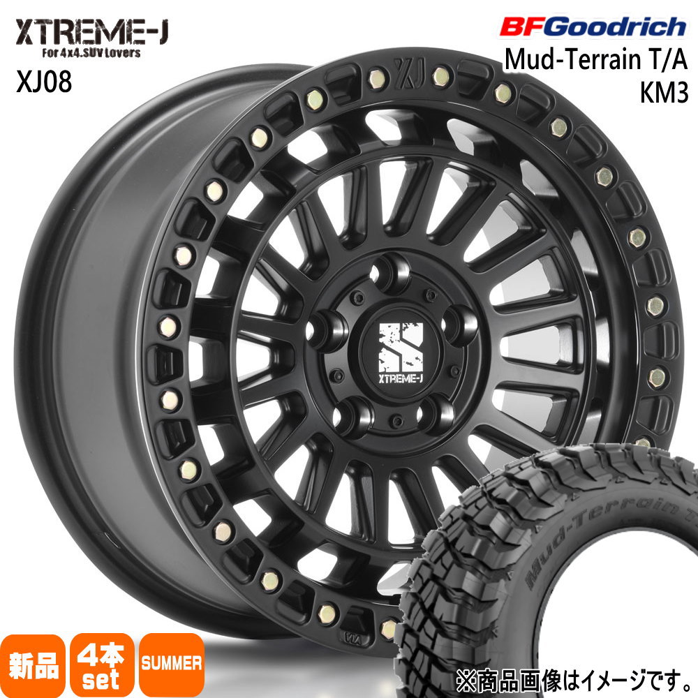 37×13.50R17 121Q LRE LT BFグッドリッチ Mud-Terrain T/A KM3 夏用 サマータイヤ XTREME-J XJ08 JEEP JK JL ラングラー  17インチ