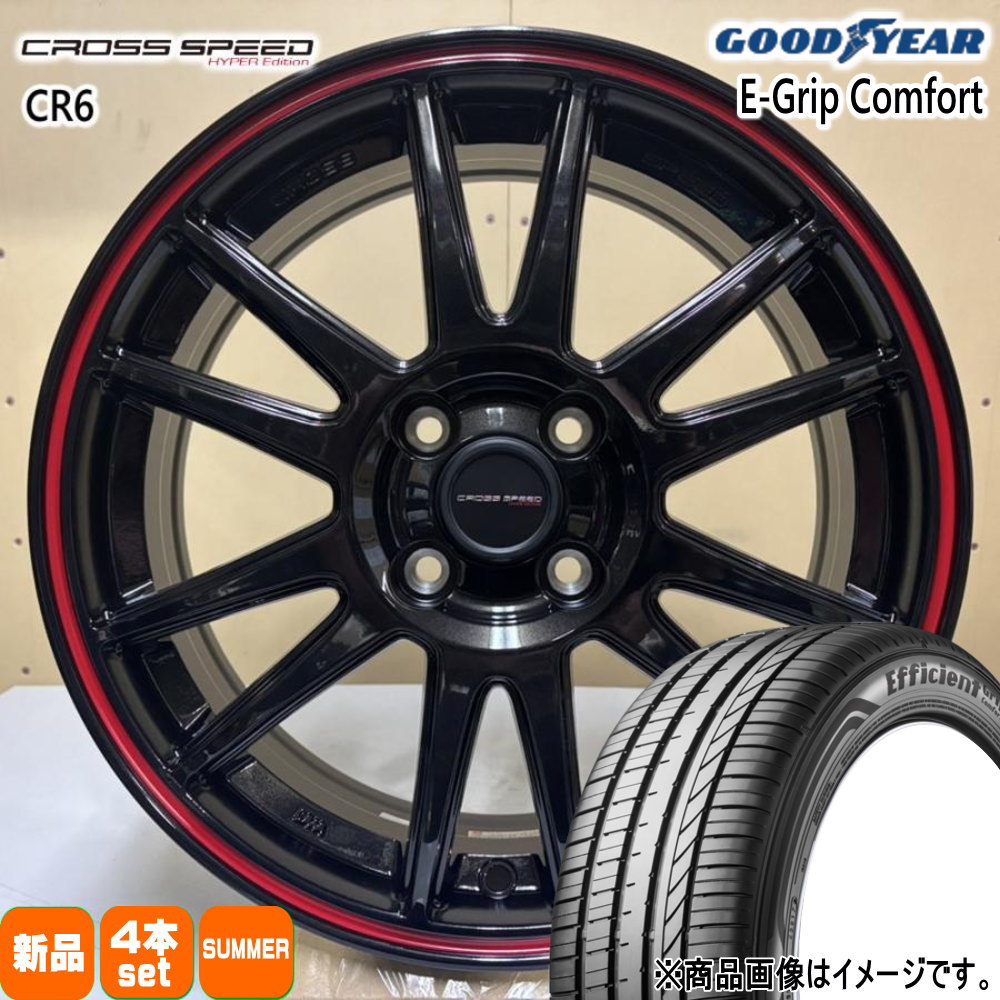 EAGLE LS - 155/55R14 69V グッドイヤー EfficientGrip Comfort 夏用 朱夏タイア CROSS SPEED CR6 耐久年数 ミラ ラパン  14in 自動車-車、バイク、自転車-夏タイヤ、ホイールセット