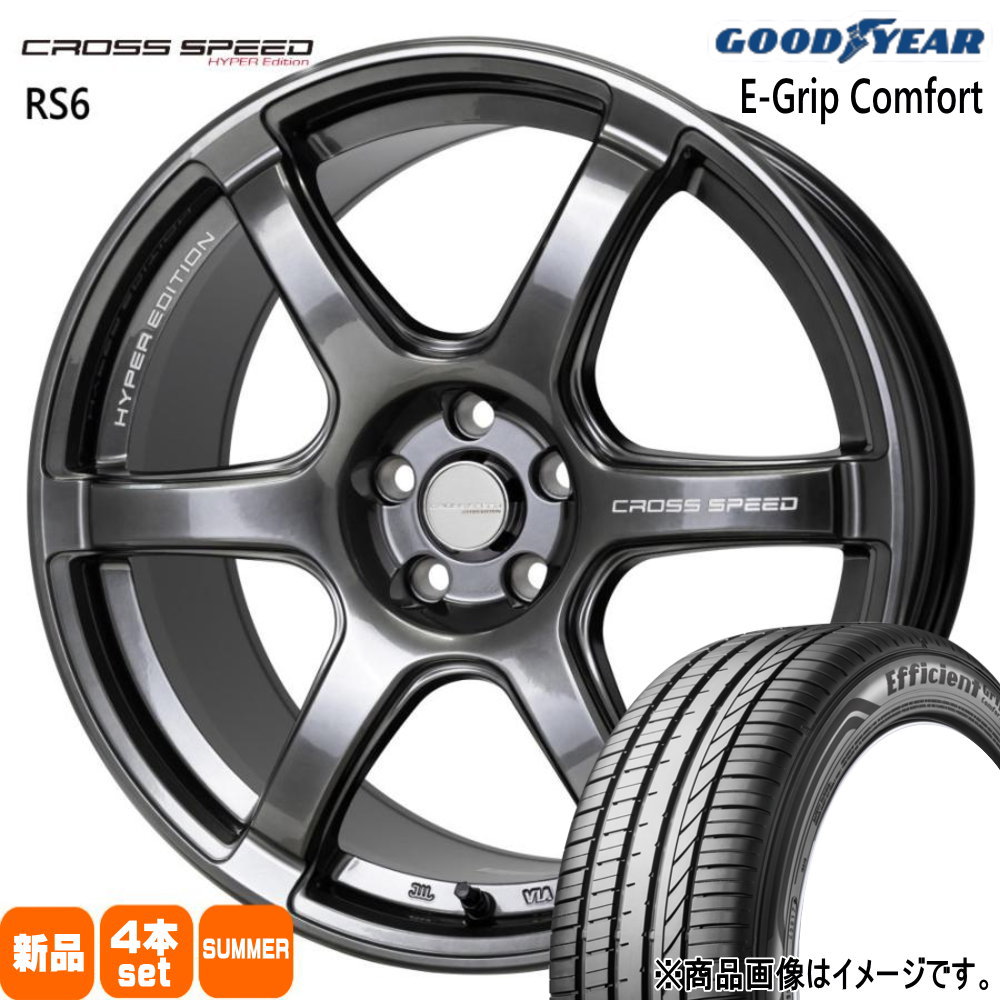 235/50R18 101W XL グッドイヤー EfficientGrip Comfort 夏用 サマータイヤ CROSS SPEED RS6 アルファード ヴェルファイア