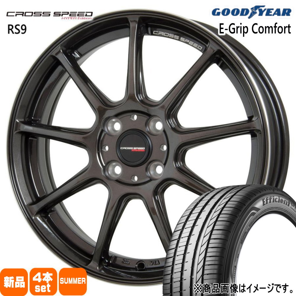 195/45R16 84V XL グッドイヤー EfficientGrip Comfort 夏用 サマータイヤ CROSS SPEED RS9 bB タンク コルト etc.