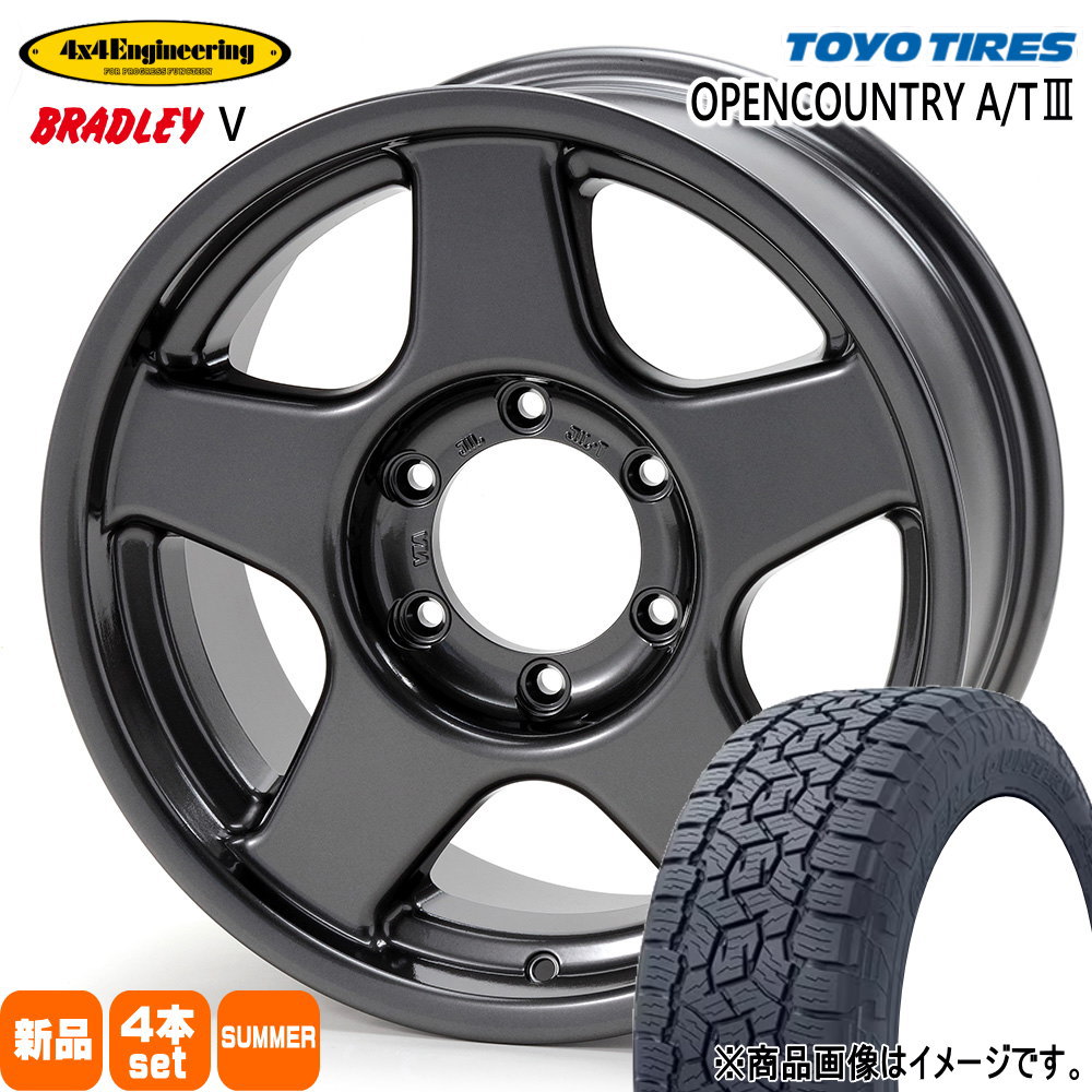 JB74 ジムニーシエラ 専用 トーヨータイヤ OPENCOUNTRY A/TIII 235/70R16 夏タイヤ 4×4Engineering BRADLEY V 16インチ