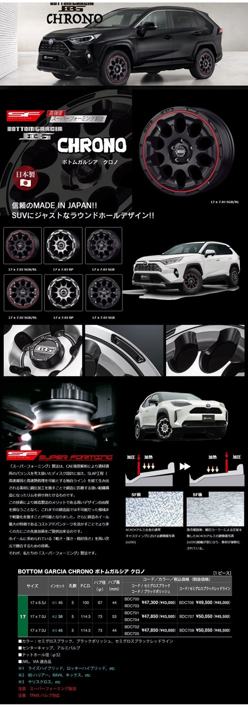 KOSEI 4本セット ライズ ロッキー ハイブリッド 17×6.5J +45 5/100