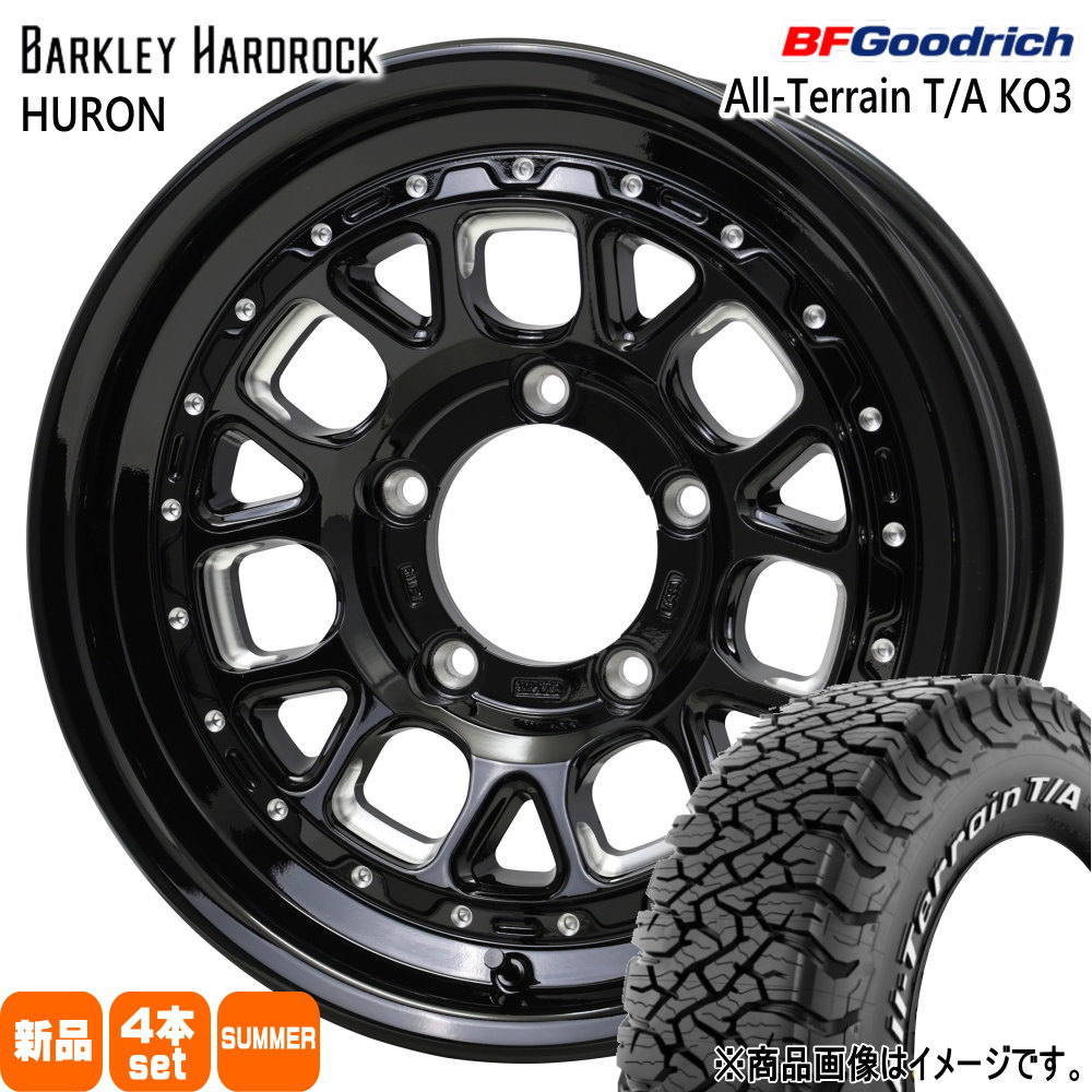 JB64 JB23 ジムニー 専用  BFグッドリッチ 215/70R16 100/97S LRC LT All-Terrain T/A KO3 夏用 サマータイヤ BARKLEY HARDLOCK HURON