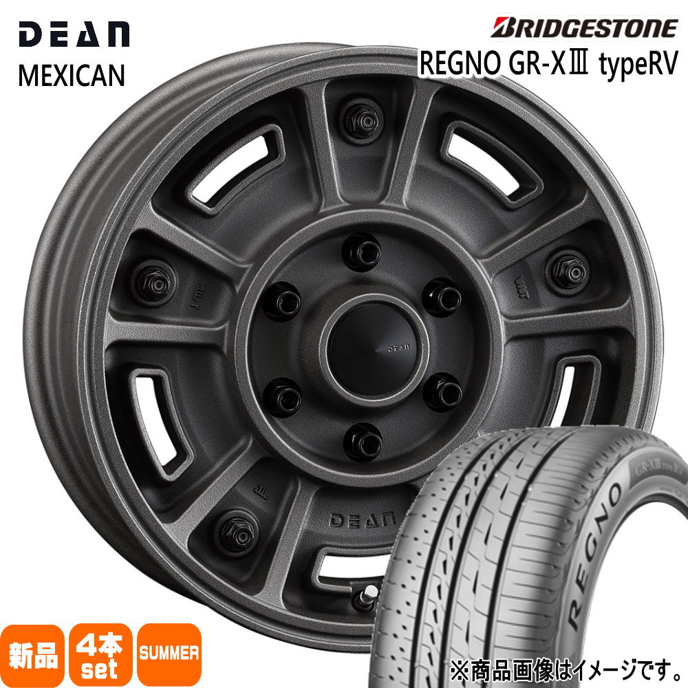 200系 ハイエース 専用  ブリヂストン 215/65R16 98H REGNO GR-X3 type RV 夏用 サマータイヤ DEAN BJ MEXICAN