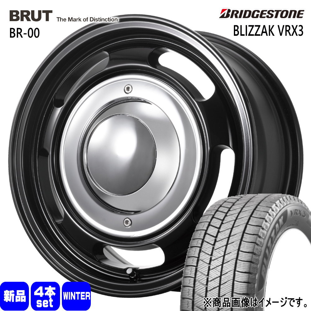 キャラバン 専用  ブリヂストン 215/70R16 100Q BLIZZAK VRX3 冬用 スタッドレスタイヤ BRUT BR-00