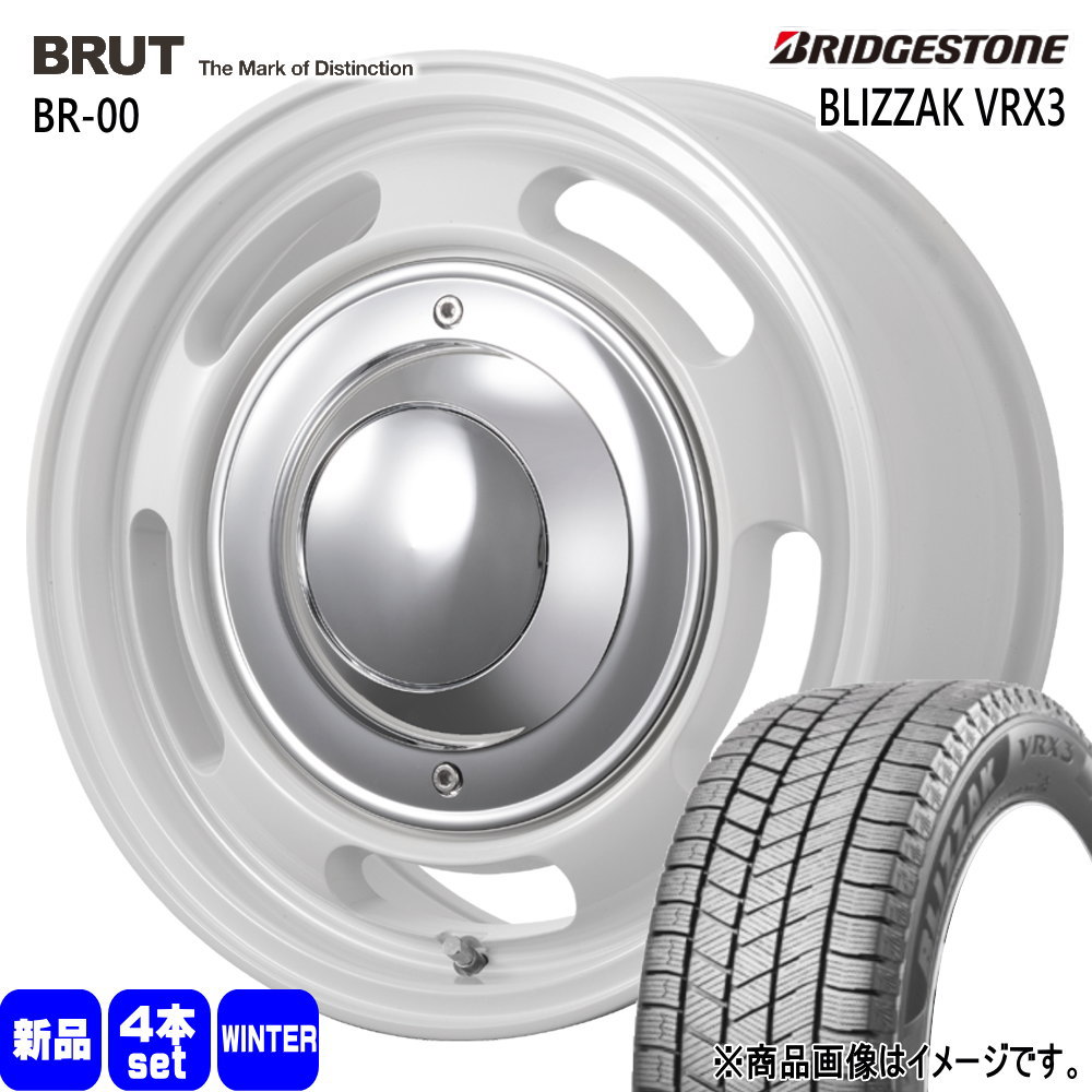 200系 ハイエース 専用  ブリヂストン 215/70R16 100Q BLIZZAK VRX3 冬用 スタッドレスタイヤ BRUT BR-00