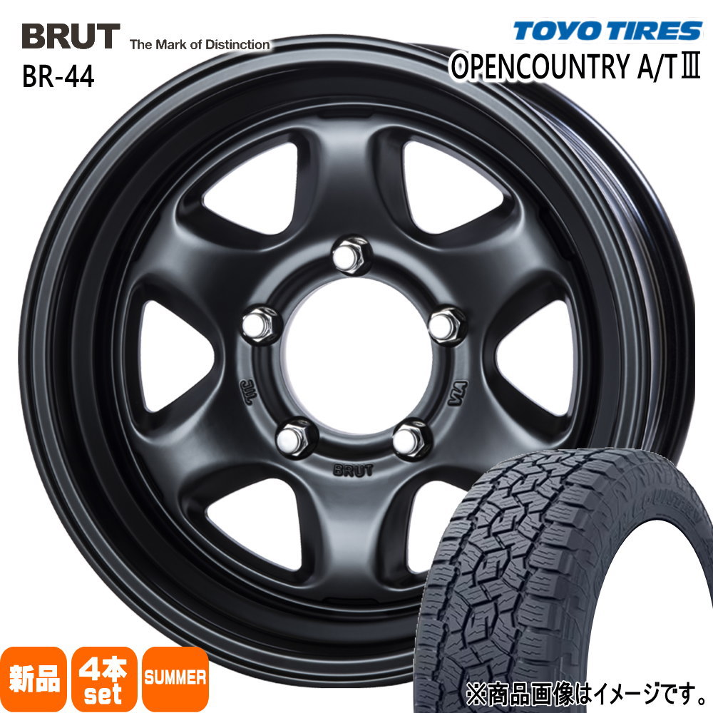 TOYO TIRES - JB74 ジムニーシエラ JC74 ノマド トーヨータイヤ 215/70R16 100T OPENCOUNTRY A/T3 夏用 朱夏タイア BRUT BR-44 タイヤ、ホイール-夏タイヤ、ホイールセット-自動車