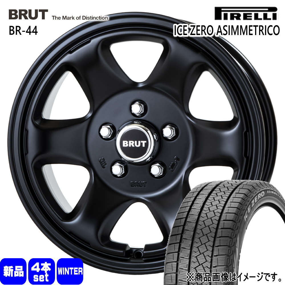 PIRELLI - ホンダ WR-V ヴェゼル オデッセイ  ピレリ 215/60R16 99H XL  ICE ZERO ASIMMETRICO 冬用 スタッドレスタイヤ BRUT BR-44 車、バイク、自転車-冬タイヤ、ホイールセット