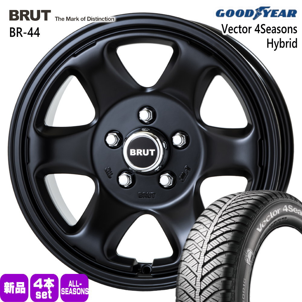 アイシス エスクァイア etc  グッドイヤー 205/55R16 91H Vector 4Seasons Hybrid 夏冬兼用 オールシーズンタイヤ BRUT BR-44