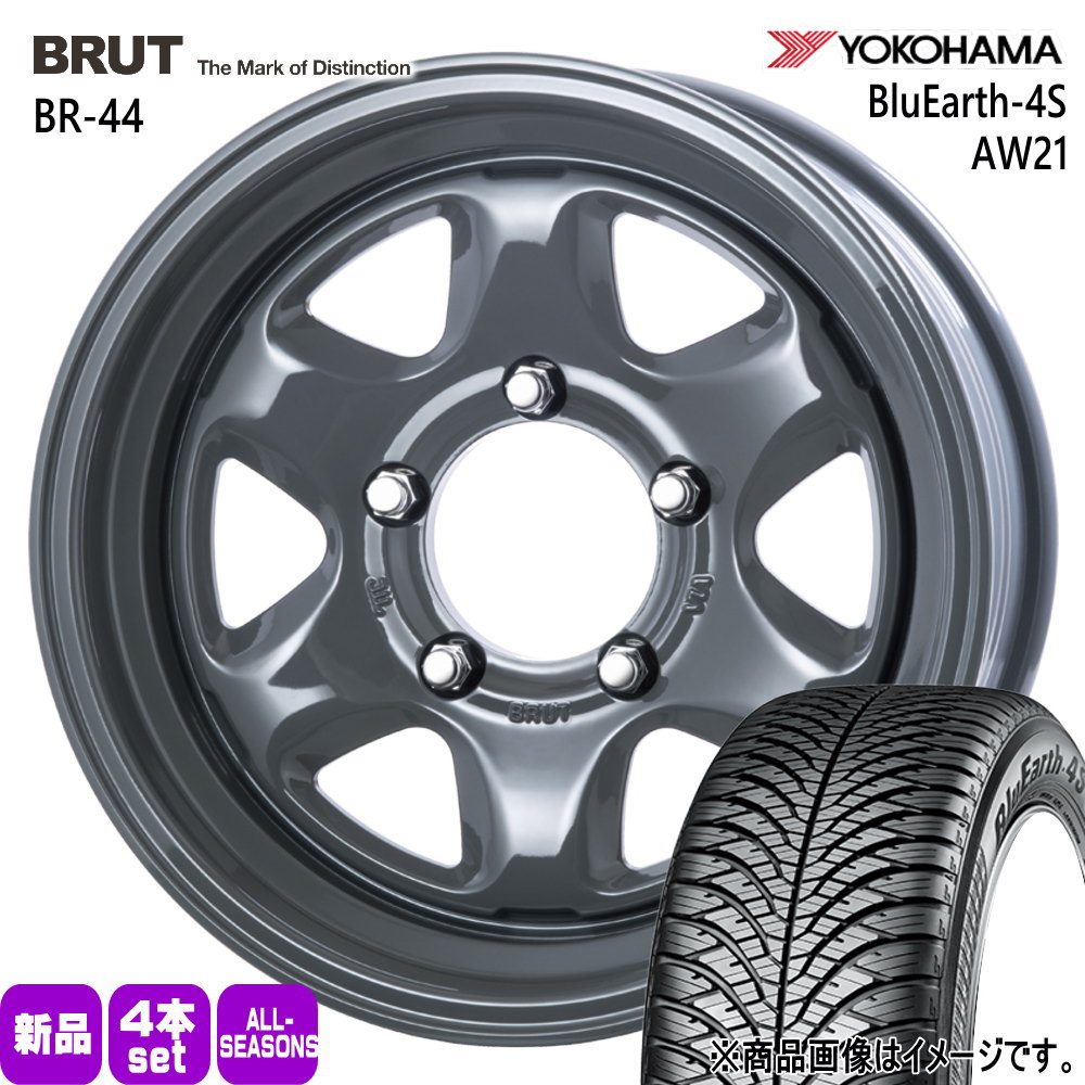 JB74 ジムニーシエラ JC74 ノマド ヨコハマ 215/70R16 100H BluEarth-4S AW21 夏冬兼用 オールシーズンタイヤ BRUT BR-44