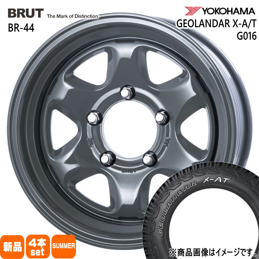 ヨコハマタイヤ - JB74 ジムニーシエラ JC74 ノマド ヨコハマ 195R16 C 104/102Q GEOLANDAR X-AT G016 夏用 朱夏タイア BRUT BR-44 自動車-車、バイク、自転車-夏タイヤ、ホイールセット