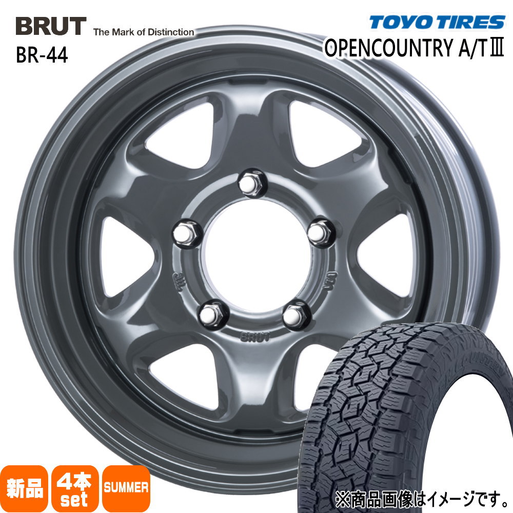TOYO TIRES - JB74 ジムニーシエラ JC74 ノマド トーヨータイヤ 215/70R16 100T OPENCOUNTRY A/T3 夏用 朱夏タイア BRUT BR-44 タイヤ、ホイール-夏タイヤ、ホイールセット