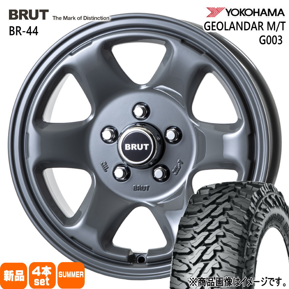 三菱 デリカD5 ヨコハマ 215/70R16 100/97Q LT GEOLANDAR M/T G003 夏用 サマータイヤ BRUT BR-44