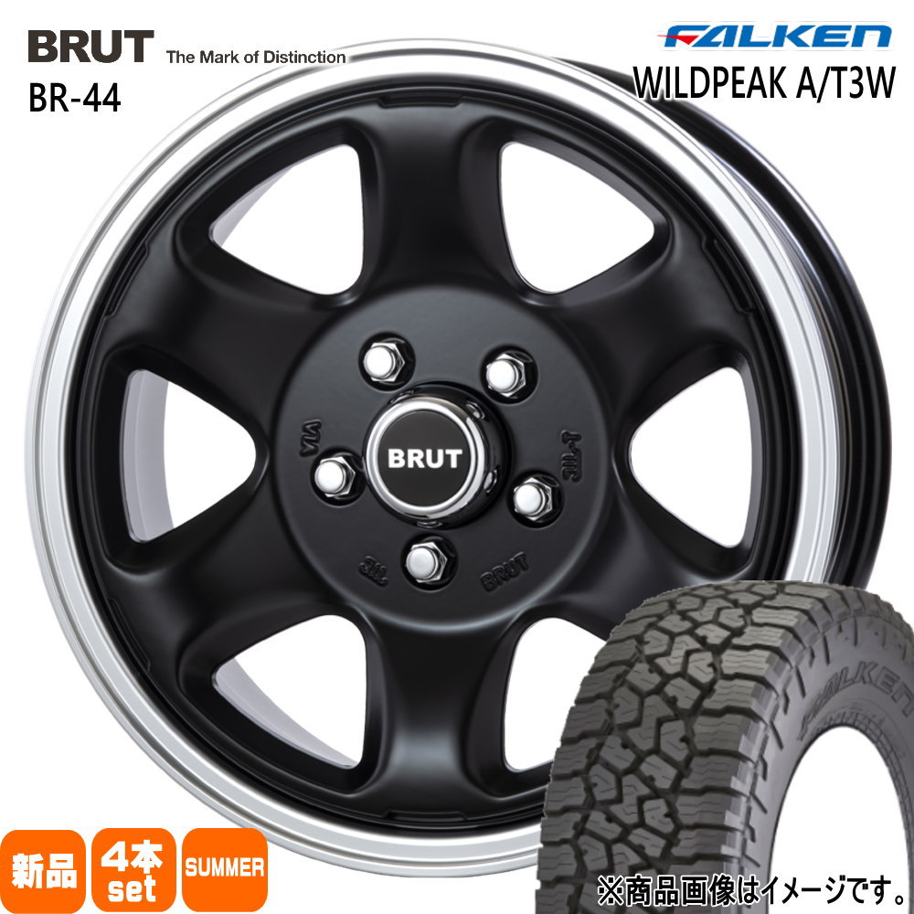 FALKEN（タイヤ） - 三菱 デリカD5 ファルケン 225/75R16 115/112Q LT WILDPEAK A/T3W 夏用 朱夏タイア BRUT BR-44 タイヤ、ホイール-自動車-夏タイヤ、ホイールセット