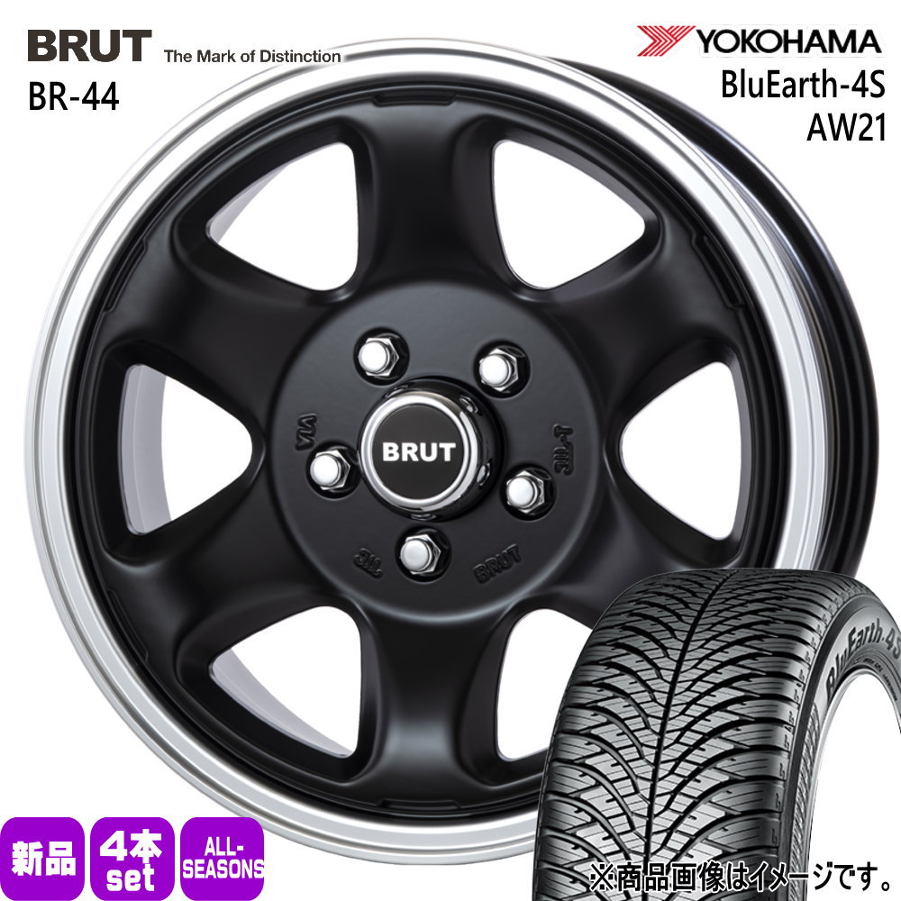 三菱 デリカD5 ヨコハマ 215/70R16 100H BluEarth-4S AW21 夏冬兼用 オールシーズンタイヤ BRUT BR-44