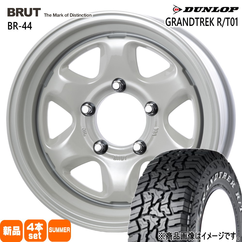 DUNLOP - JB74 ジムニーシエラ JC74 ノマド ダンロップ 235/70R16 104/101Q LT GRANDTREK R/T01 夏用 朱夏タイア BRUT BR-44 自動車-夏タイヤ、ホイールセット