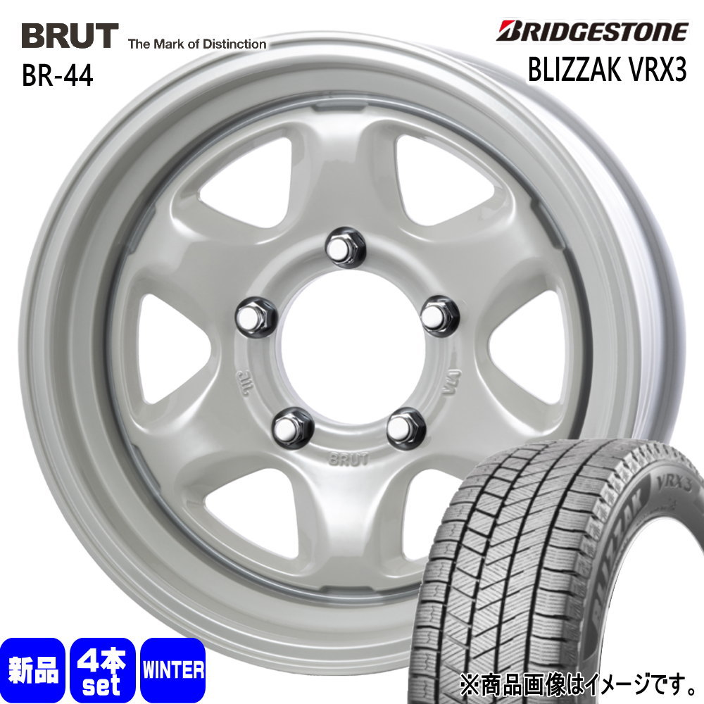 BRIDGESTONE - JB74 ジムニーシエラ JC74 ノマド ブリヂストン 215/70R16 100Q BLIZZAK VRX3 冬用 スタッドレスタイヤ BRUT BR-44 自動車-冬タイヤ、ホイールセット