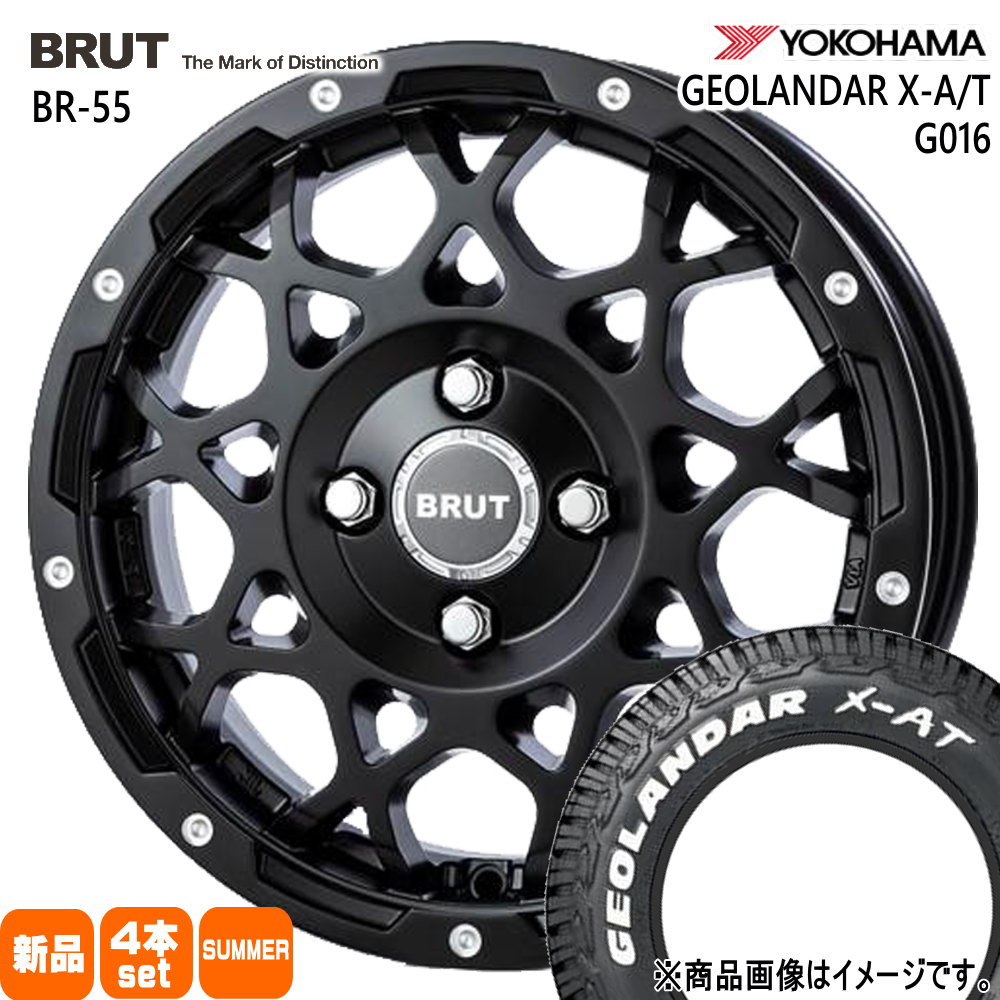 160系 プロボックス・サクシード Y12 ADバン ヨコハマ 175/80R14 99/98N LT GEOLANDAR X-AT G016 夏用 サマータイヤ BRUT BR-55