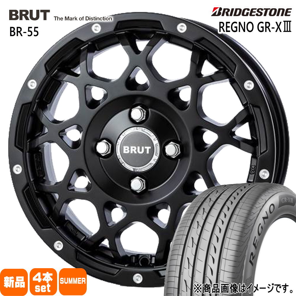 ゼスト AZワゴン パレット etc  ブリヂストン 165/55R14 72V REGNO GR-X3 夏用 サマータイヤ BRUT BR-55