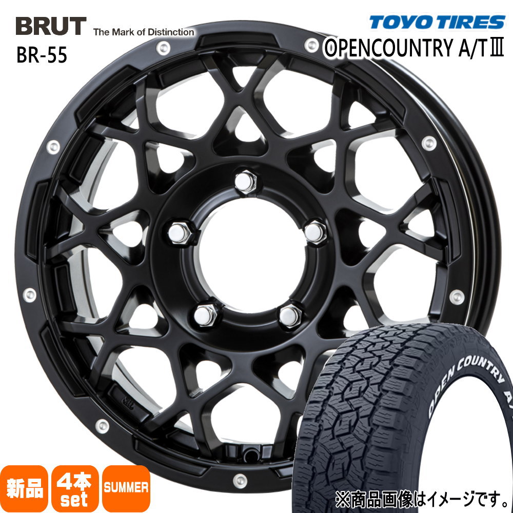JB64 JB23 ジムニー 専用  トーヨータイヤ 215/70R16 100T OPENCOUNTRY A/T3 夏用 サマータイヤ BRUT BR-55