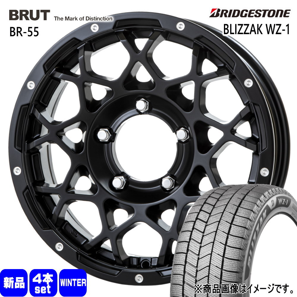 JB74 ジムニーシエラ JC74 ノマド ブリヂストン 215/70R16 100Q BLIZZAK WZ-1 冬用 スタッドレスタイヤ BRUT BR-55